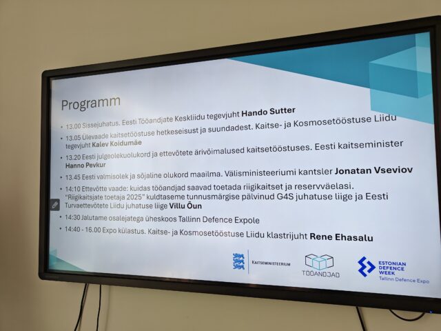 Tööandjate Keskliidu ärikohting ja Tallinn Defence EXPO külastus