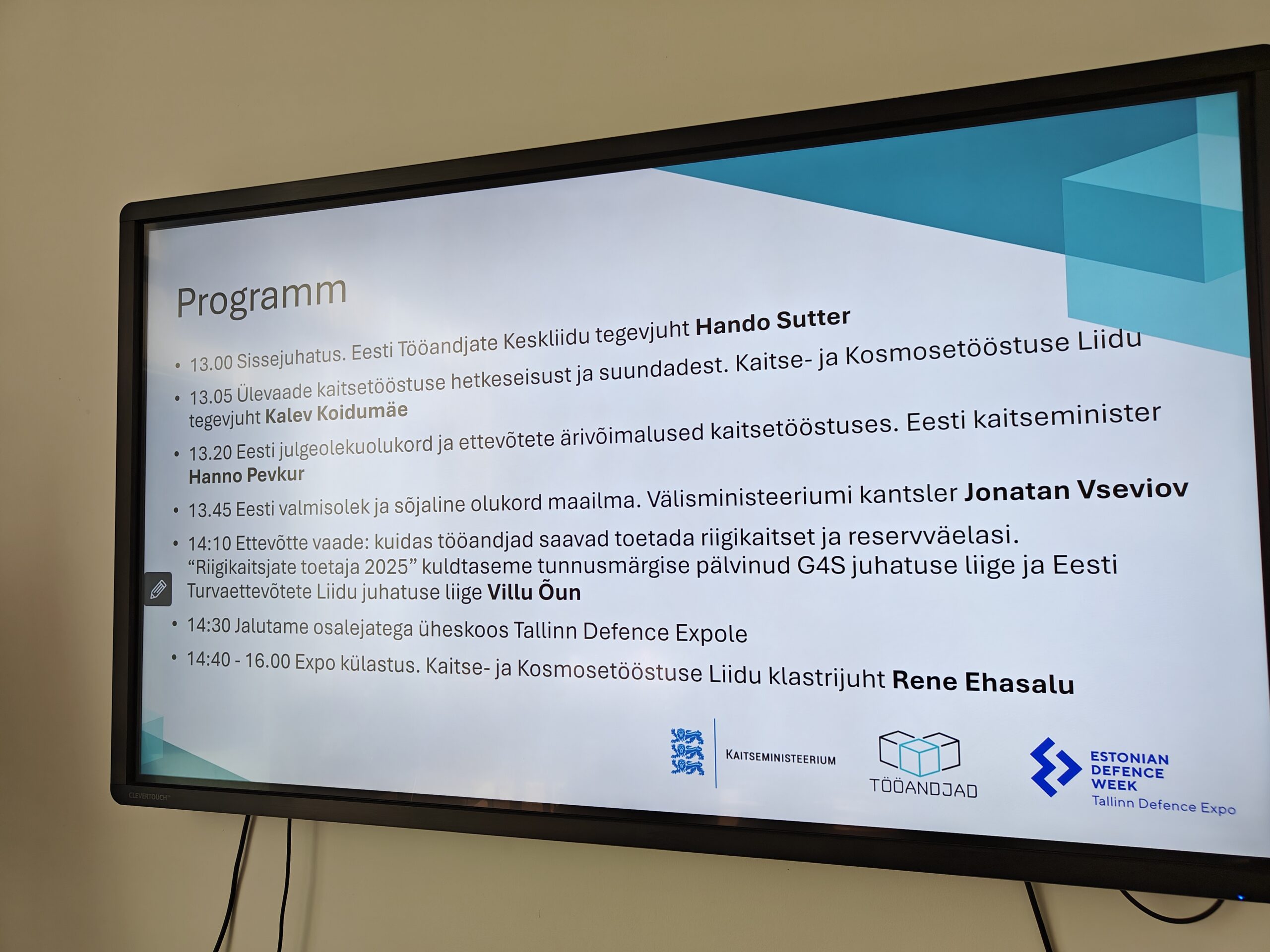 Tööandjate Keskliidu ärikohting ja Tallinn Defence EXPO külastus