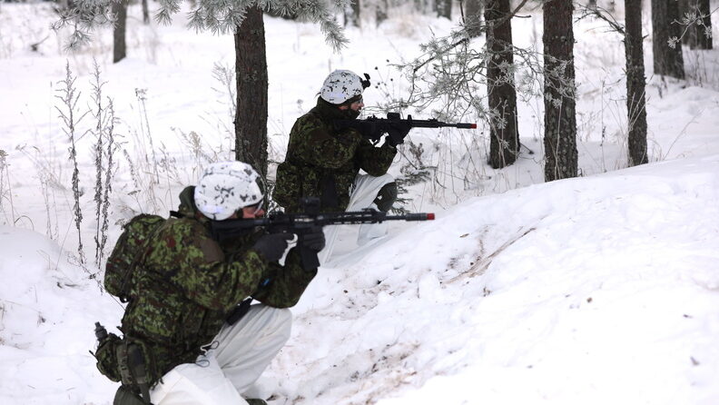 122. jalaväepataljoni reservõppekogunemine Võrumaal 19.-23. jaanuar. Foto: Ltn (OF-1) Jaanika Ojakõiv. Allikas. pildid.mil.ee